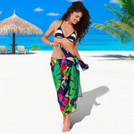 Parrot Banana Leaf Hawaii Pattern Print Beach Sarong Wrap