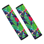 Parrot Banana Leaf Hawaii Pattern Print Car Seat Belt Covers