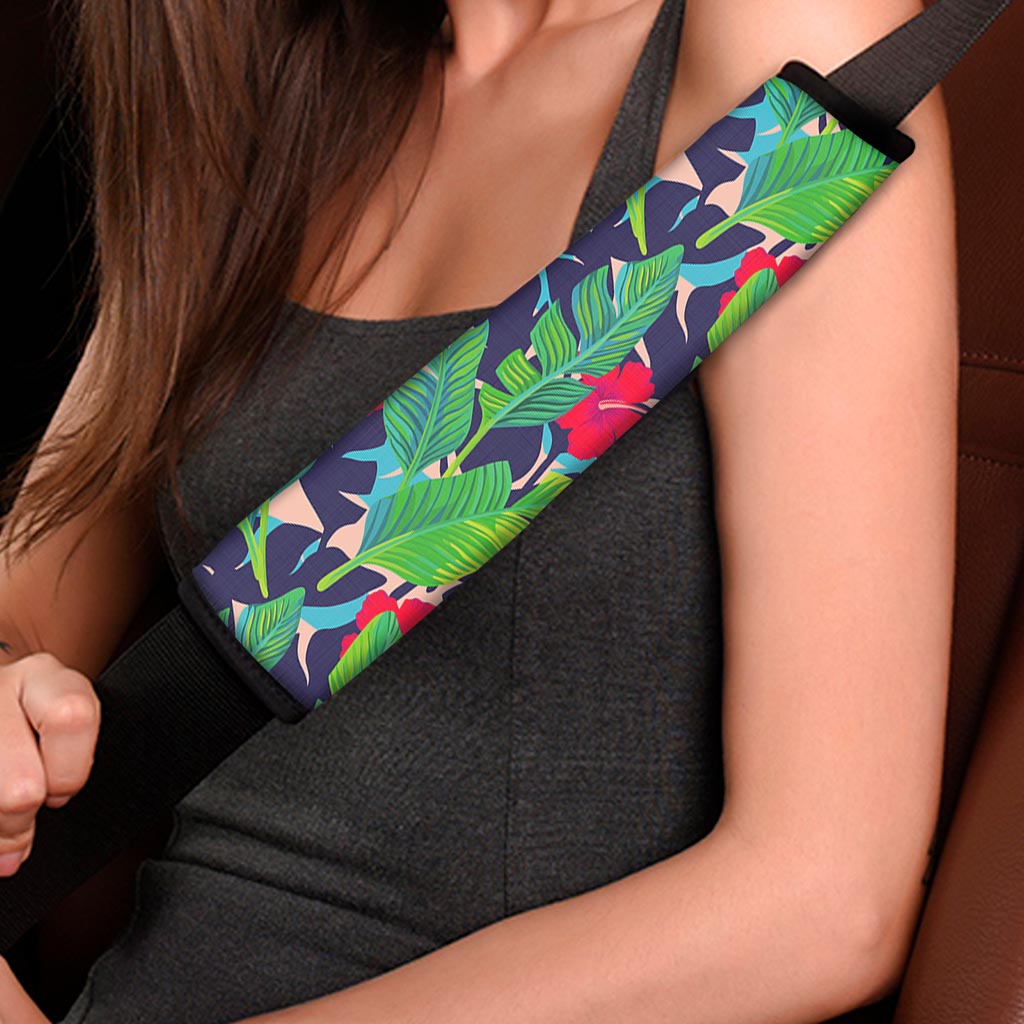 Parrot Banana Leaf Hawaii Pattern Print Car Seat Belt Covers