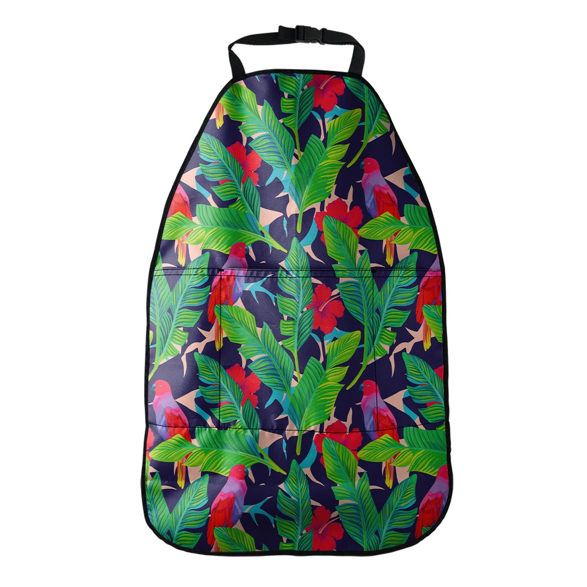 Parrot Banana Leaf Hawaii Pattern Print Car Seat Organizers