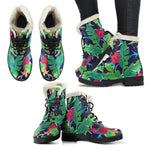 Parrot Banana Leaf Hawaii Pattern Print Comfy Boots GearFrost