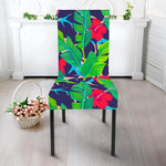 Parrot Banana Leaf Hawaii Pattern Print Dining Chair Slipcover