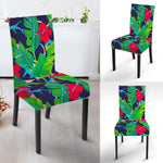Parrot Banana Leaf Hawaii Pattern Print Dining Chair Slipcover