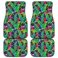 Parrot Banana Leaf Hawaii Pattern Print Front and Back Car Floor Mats
