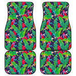 Parrot Banana Leaf Hawaii Pattern Print Front and Back Car Floor Mats