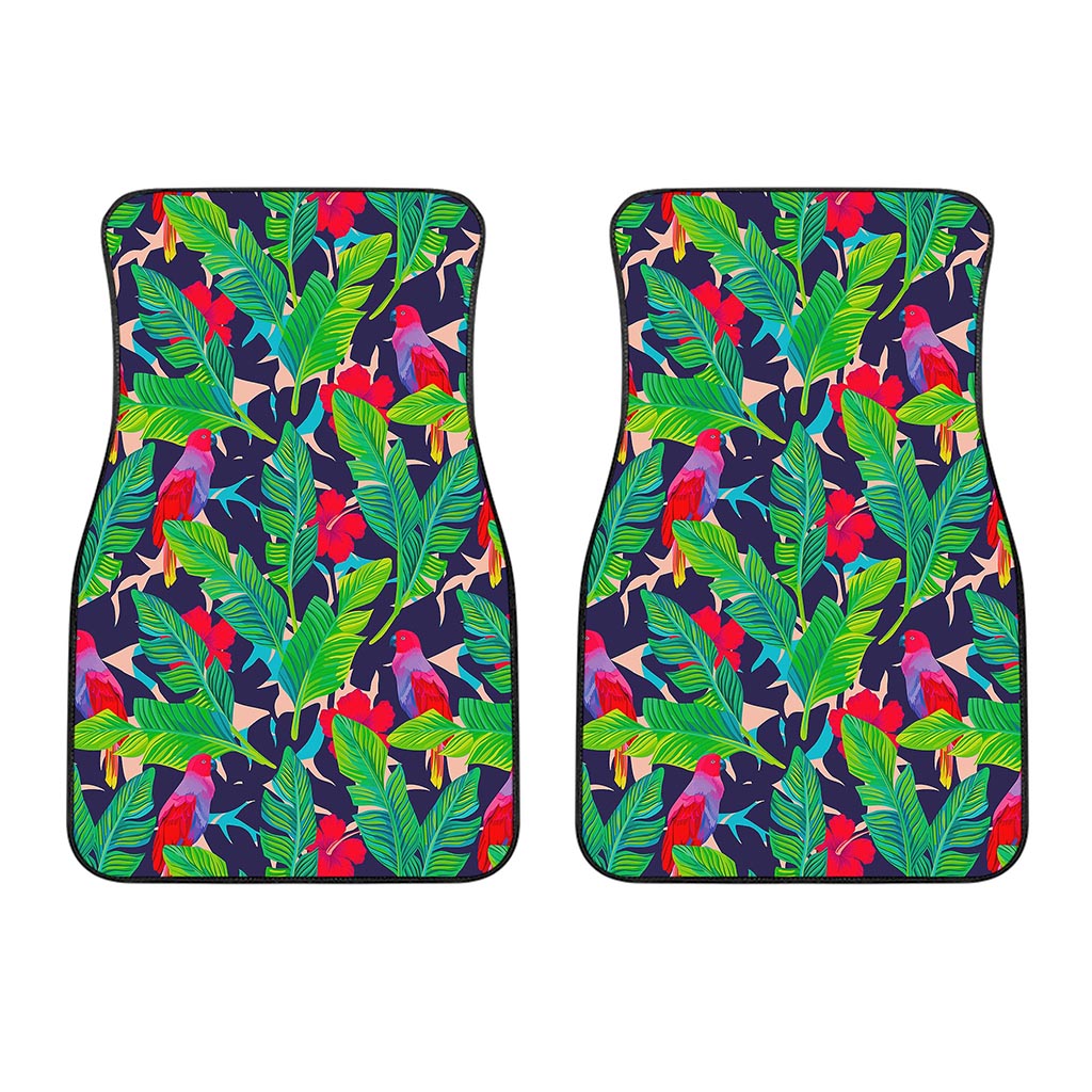 Parrot Banana Leaf Hawaii Pattern Print Front Car Floor Mats