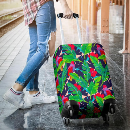 Parrot Banana Leaf Hawaii Pattern Print Luggage Cover GearFrost