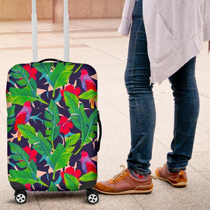 Parrot Banana Leaf Hawaii Pattern Print Luggage Cover GearFrost