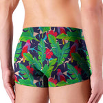 Parrot Banana Leaf Hawaii Pattern Print Men's Boxer Briefs