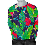 Parrot Banana Leaf Hawaii Pattern Print Men's Crewneck Sweatshirt GearFrost