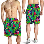 Parrot Banana Leaf Hawaii Pattern Print Men's Shorts