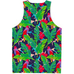 Parrot Banana Leaf Hawaii Pattern Print Men's Tank Top