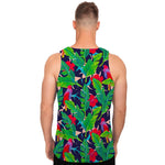 Parrot Banana Leaf Hawaii Pattern Print Men's Tank Top