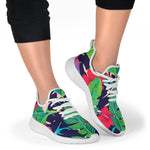Parrot Banana Leaf Hawaii Pattern Print Mesh Knit Shoes GearFrost