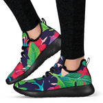 Parrot Banana Leaf Hawaii Pattern Print Mesh Knit Shoes GearFrost