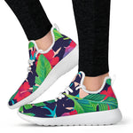 Parrot Banana Leaf Hawaii Pattern Print Mesh Knit Shoes GearFrost