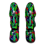 Parrot Banana Leaf Hawaii Pattern Print Muay Thai Shin Guard