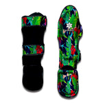 Parrot Banana Leaf Hawaii Pattern Print Muay Thai Shin Guard