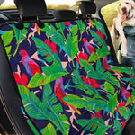 Parrot Banana Leaf Hawaii Pattern Print Pet Car Back Seat Cover