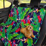 Parrot Banana Leaf Hawaii Pattern Print Pet Car Back Seat Cover