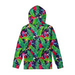 Parrot Banana Leaf Hawaii Pattern Print Pullover Hoodie