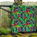 Parrot Banana Leaf Hawaii Pattern Print Quilt