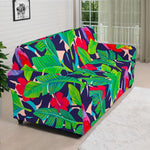 Parrot Banana Leaf Hawaii Pattern Print Sofa Cover