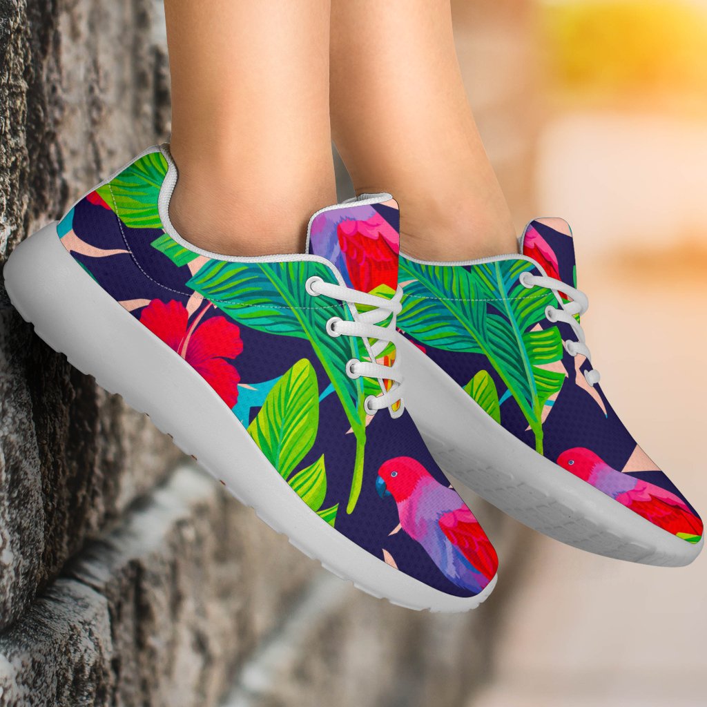 Parrot Banana Leaf Hawaii Pattern Print Sport Shoes GearFrost