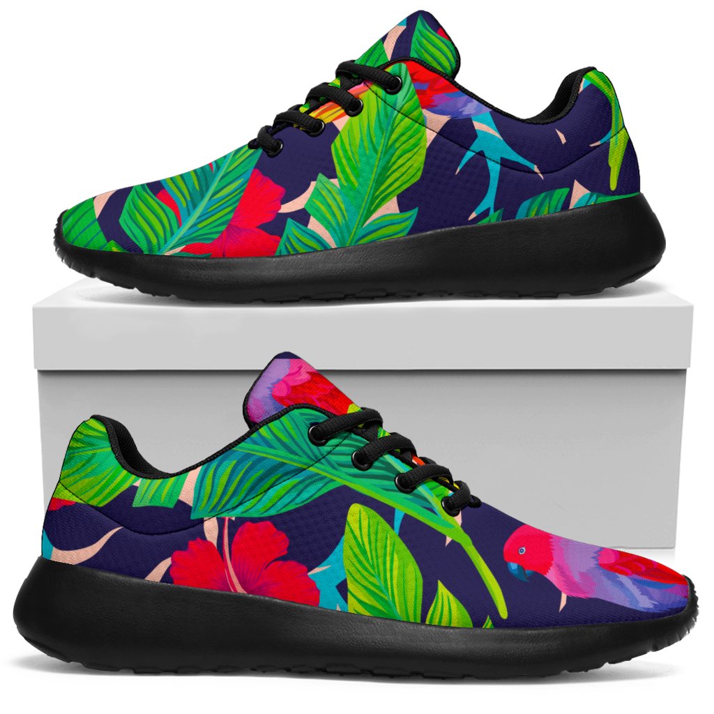 Parrot Banana Leaf Hawaii Pattern Print Sport Shoes GearFrost