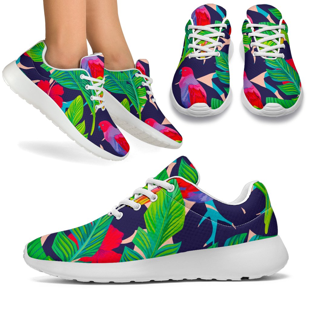 Parrot Banana Leaf Hawaii Pattern Print Sport Shoes GearFrost