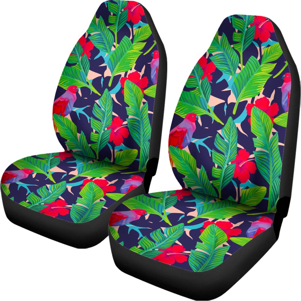 Parrot Banana Leaf Hawaii Pattern Print Universal Fit Car Seat Covers