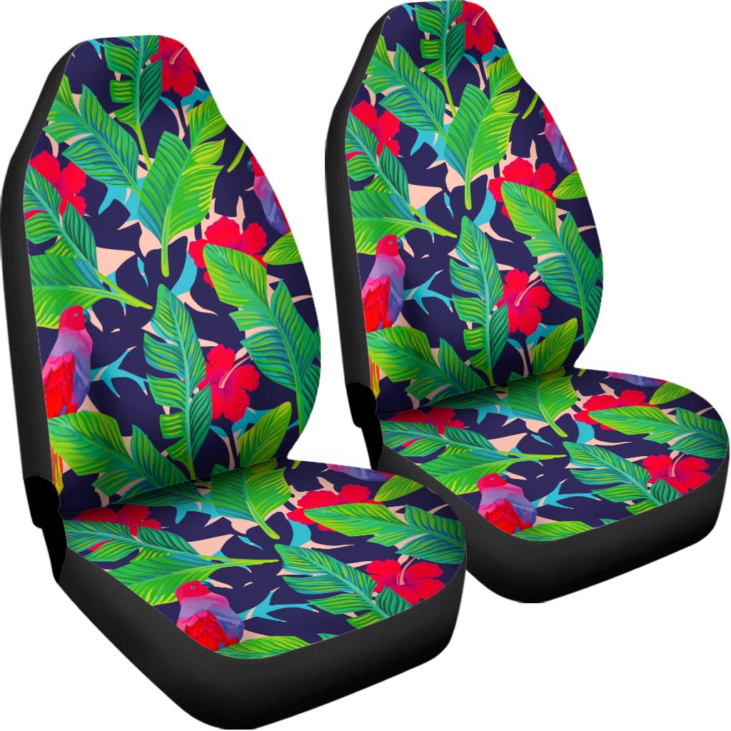 Parrot Banana Leaf Hawaii Pattern Print Universal Fit Car Seat Covers