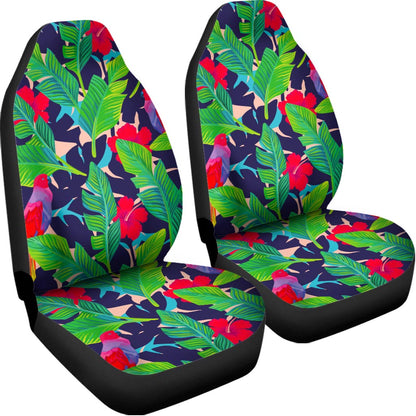 Parrot Banana Leaf Hawaii Pattern Print Universal Fit Car Seat Covers