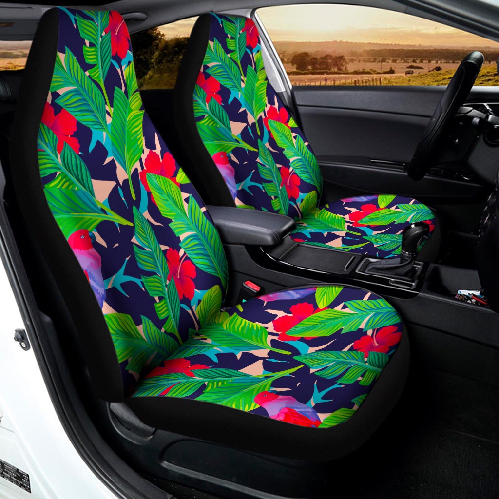 Parrot Banana Leaf Hawaii Pattern Print Universal Fit Car Seat Covers