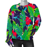 Parrot Banana Leaf Hawaii Pattern Print Women's Crewneck Sweatshirt GearFrost