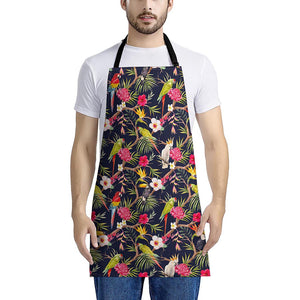 Parrot Toucan Tropical Pattern Print Apron