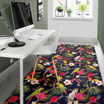 Parrot Toucan Tropical Pattern Print Area Rug GearFrost