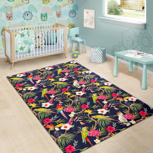 Parrot Toucan Tropical Pattern Print Area Rug GearFrost