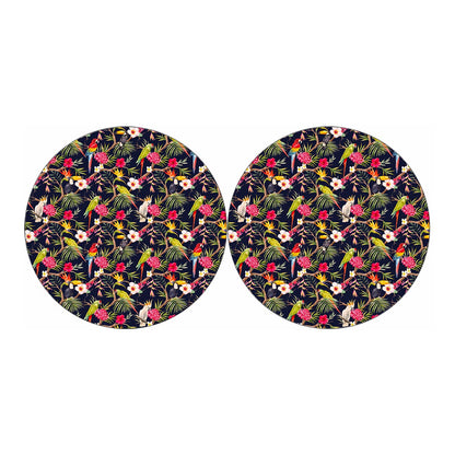 Parrot Toucan Tropical Pattern Print Car Coasters