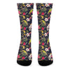 Parrot Toucan Tropical Pattern Print Crew Socks