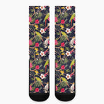 Parrot Toucan Tropical Pattern Print Crew Socks