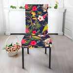 Parrot Toucan Tropical Pattern Print Dining Chair Slipcover
