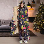 Parrot Toucan Tropical Pattern Print Hooded Blanket