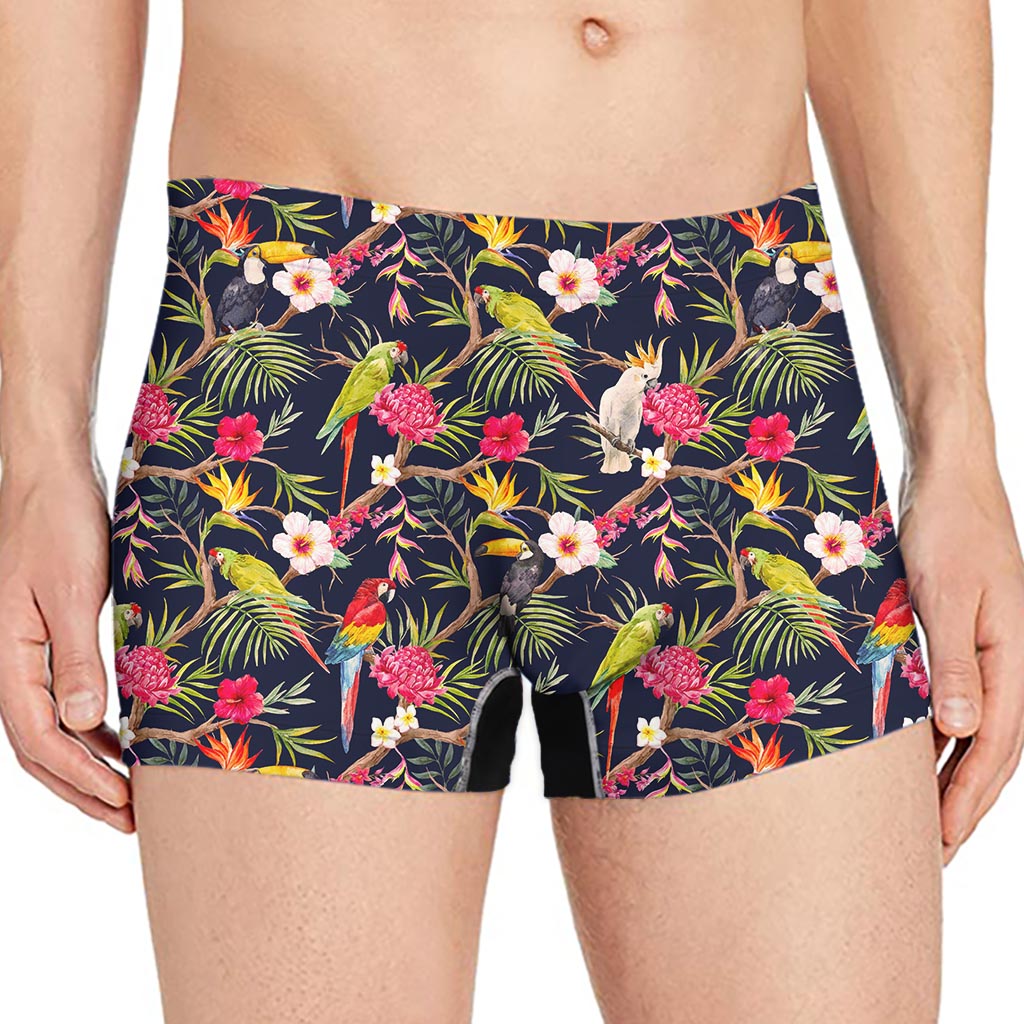 Parrot Toucan Tropical Pattern Print Men's Boxer Briefs