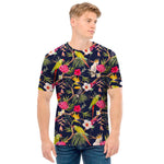 Parrot Toucan Tropical Pattern Print Men's T-Shirt