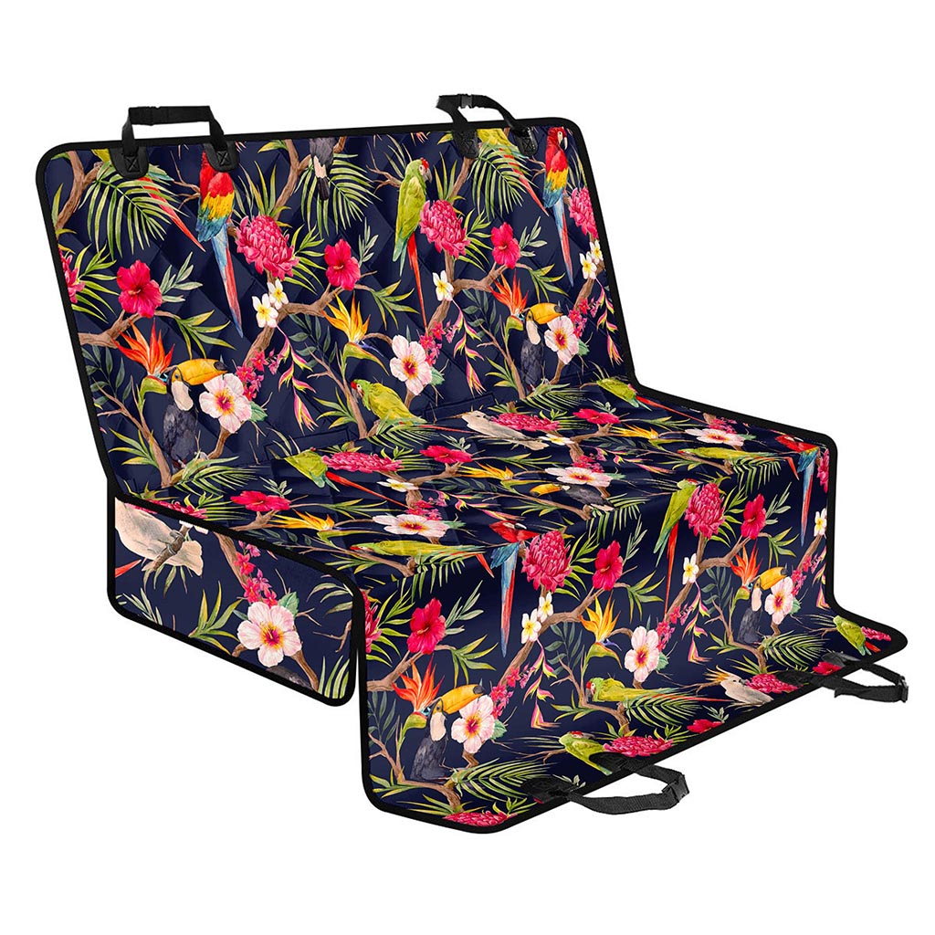 Parrot Toucan Tropical Pattern Print Pet Car Back Seat Cover