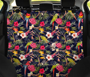 Parrot Toucan Tropical Pattern Print Pet Car Back Seat Cover