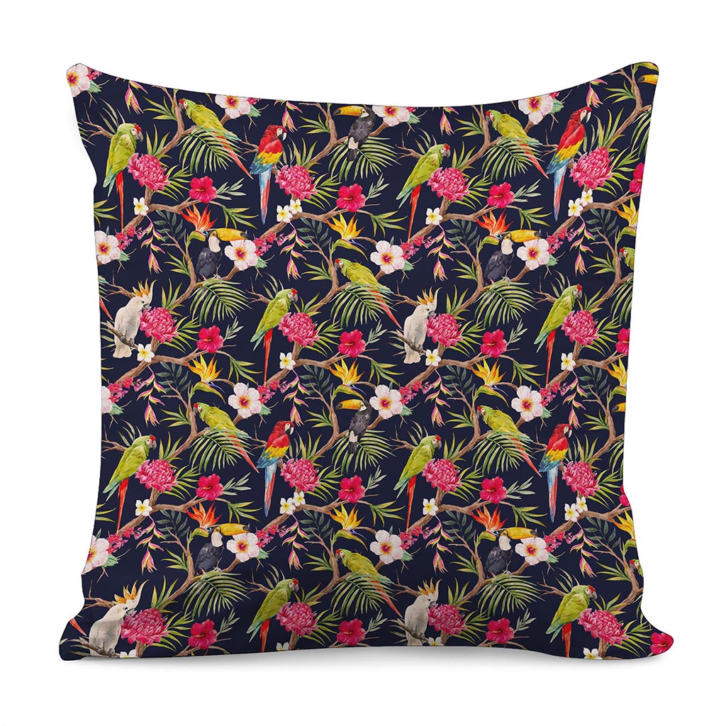 Parrot Toucan Tropical Pattern Print Pillow Cover