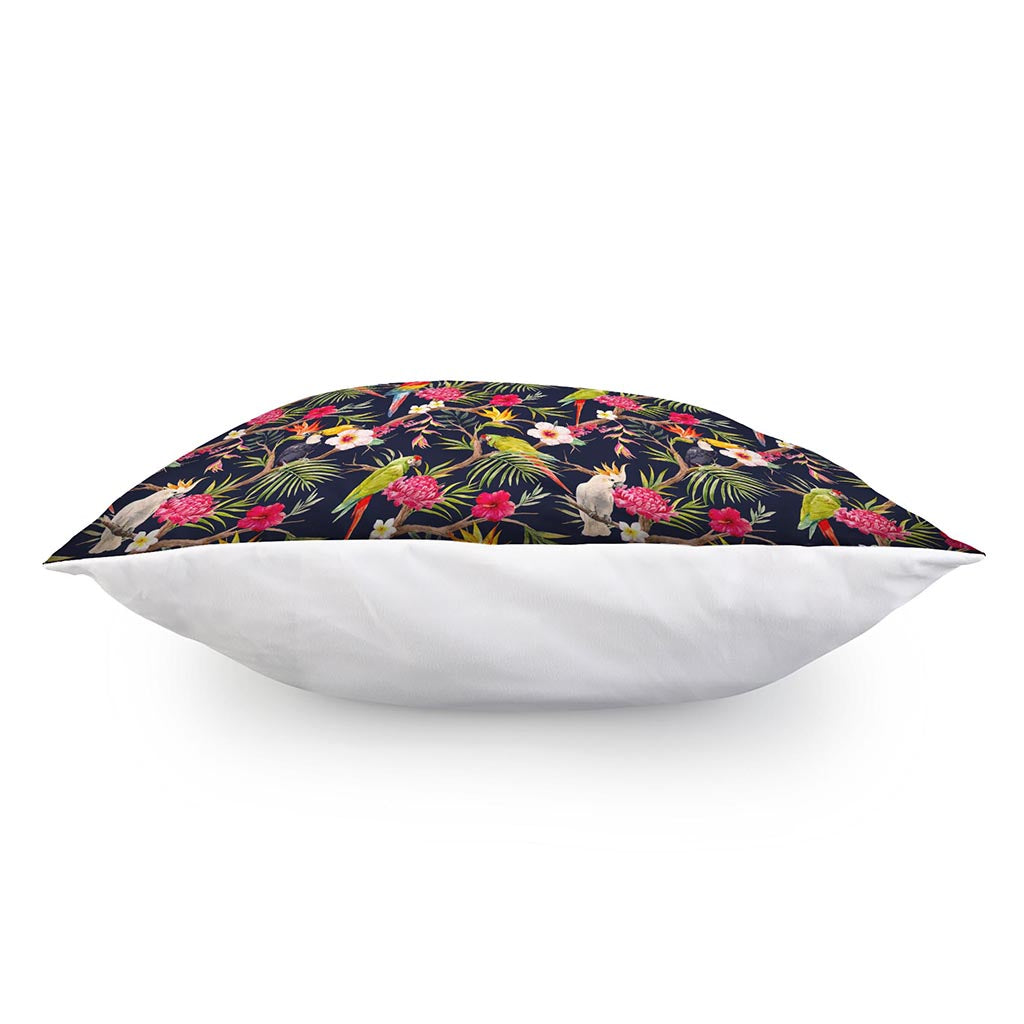 Parrot Toucan Tropical Pattern Print Pillow Cover