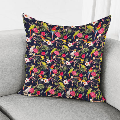 Parrot Toucan Tropical Pattern Print Pillow Cover